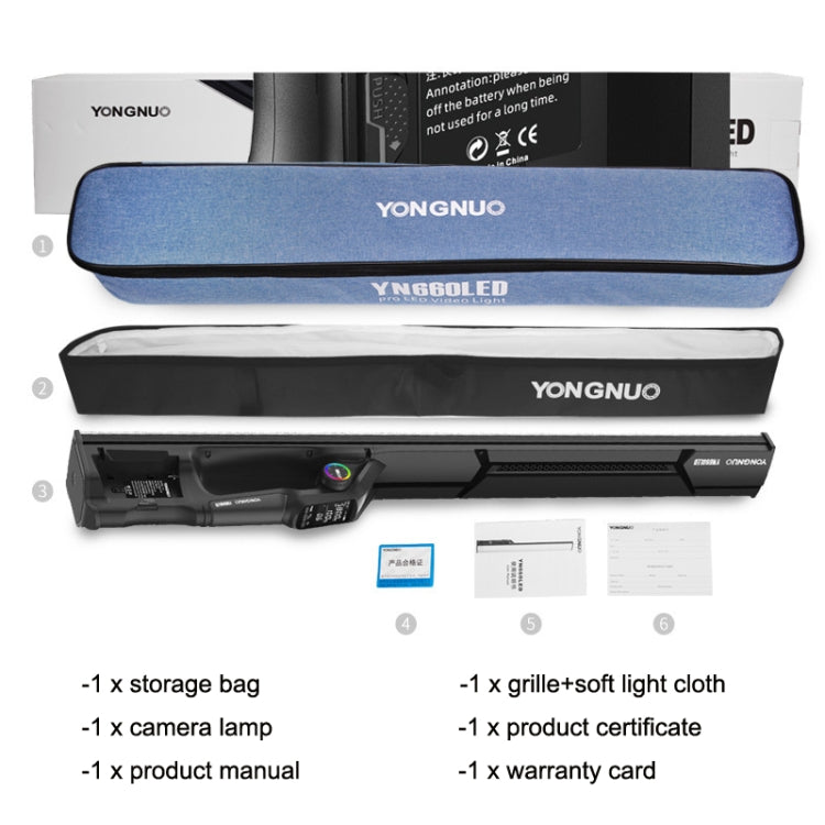 YONGNUO YN660S Double Color Temperature (White Yellow) Standard Version Colorful Stick Light Hand Holds LED Photography Fill Lights -  by PMC TechLife | Online Shopping South Africa | PMC TechLife | Buy Now Pay Later Mobicred