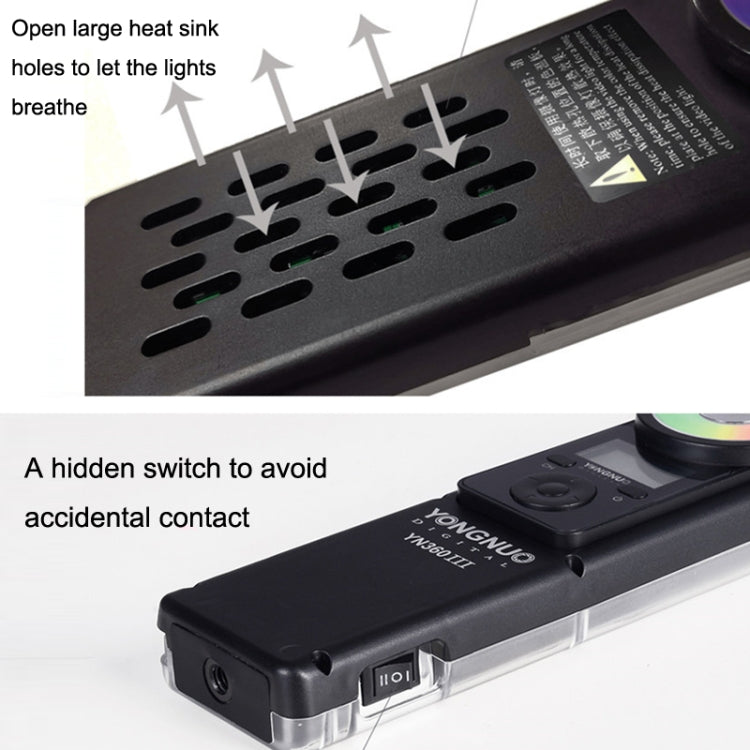 YONGNUO YN360III RGB Colorful Stick Light Hand Holds LED Photography Fili Lights, Spec: Standard - free shipping - PMC TechLife - Order now!