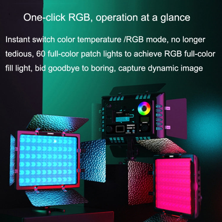 YONGNUO YN300IV Four Generations RGB Full Color Photography Lamp Double Color LED Fill Light, Style: EU Plug Power Adapter - free shipping - PMC TechLife - Order now!
