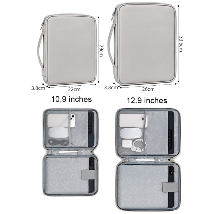 Baona BN-Q015 Leather Waterproof Shock Absorbing Handheld Tablet Bag, Size: 10.9 inches(Apricot) - free shipping - PMC TechLife - Order now!