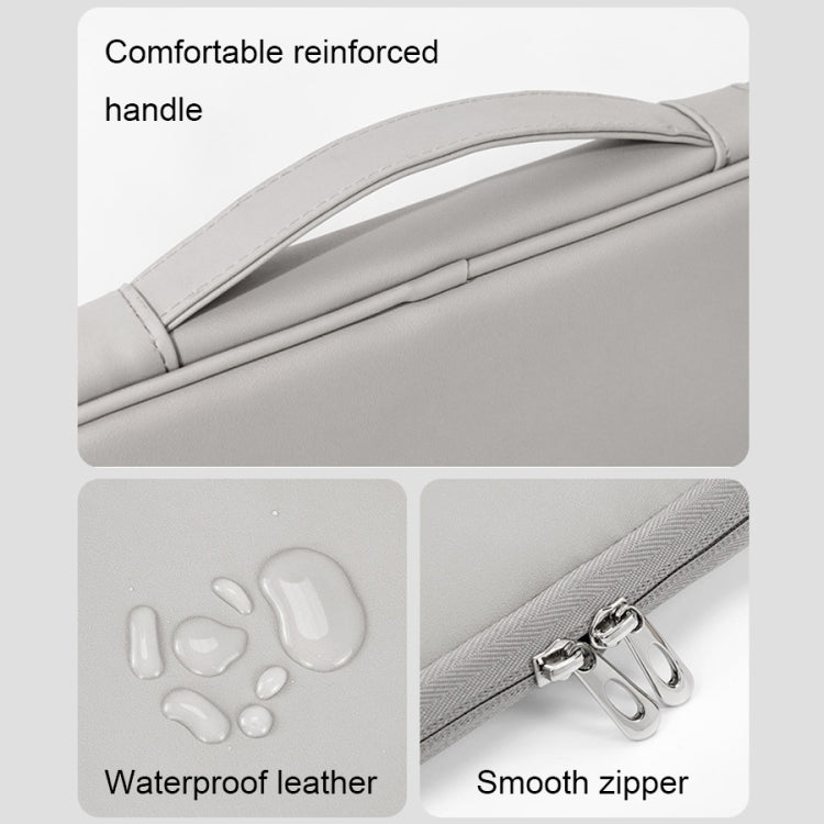 Baona BN-Q015 Leather Waterproof Shock Absorbing Handheld Tablet Bag, Size: 12.9 inches(Apricot) - Protective Bag by Baona | Online Shopping South Africa | PMC TechLife | Buy Now Pay Later Mobicred