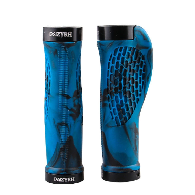 MZYRH 1pair Mountain Bike Bicycle Handlebar Grips Protective Covers(Black Blue) - Bicycle Grips by MZYRH | Online Shopping South Africa | PMC TechLife