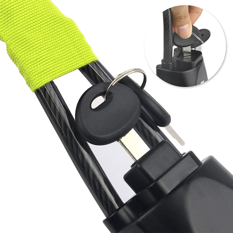 S308 Car Steering Wheel Wire Rope Lock Security Anti-theft Locks(Yellow) - Steering Wheel Locks by PMC TechLife | Online Shopping South Africa | PMC TechLife | Buy Now Pay Later Mobicred