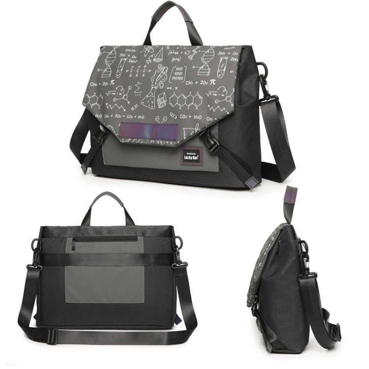 LUCKYBAT Laptop Bag Airbag Anti-drop Crossbody Handbag, Size: L 16 Inch(Black Lightning) - 15.6 - 17 inch by PMC Jewellery | Online Shopping South Africa | PMC Jewellery | Buy Now Pay Later Mobicred