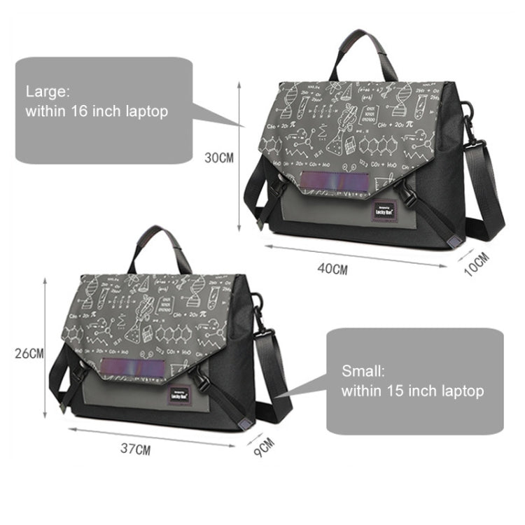 LUCKYBAT Laptop Bag Airbag Anti-drop Crossbody Handbag, Size: L 16 Inch(Black Lightning) - 15.6 - 17 inch by PMC Jewellery | Online Shopping South Africa | PMC Jewellery | Buy Now Pay Later Mobicred
