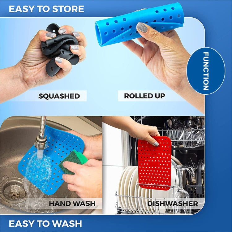 For NINJA DZ201 DZ401 Air Fryers 2pcs Silicone Pad Rectangular Liner(Blue) - Electric Deep Fryers by PMc TechLife | Online Shopping South Africa | PMc TechLife | Buy Now Pay Later Mobicred