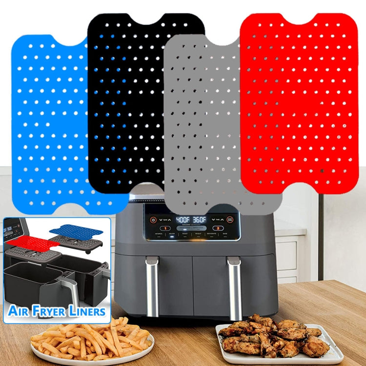For NINJA DZ201 DZ401 Air Fryers 2pcs Silicone Pad Rectangular Liner(Blue) - Electric Deep Fryers by PMc TechLife | Online Shopping South Africa | PMc TechLife | Buy Now Pay Later Mobicred