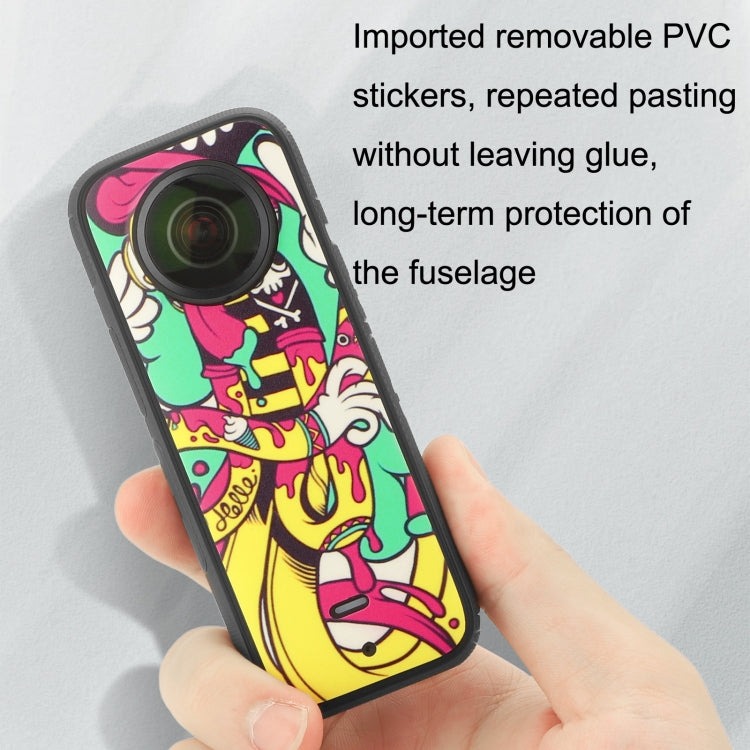 Sunnylife IST-TZ485 For DJI Insta360 X3 Panoramic Camera PVC Protection Scraper Film Stickers(Polar Bear+Carbon Pattern Red) - free shipping - PMC TechLife - Order now!