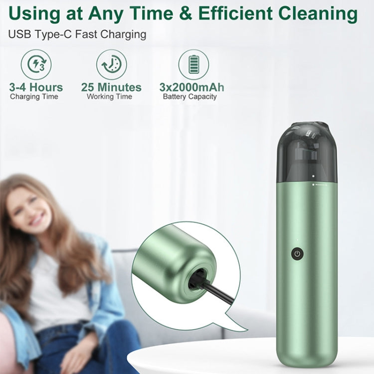 Pinjia P07 Wireless Mini Fashion Vehicle Vacuum Cleaner(Green Grapefruit Green) - free shipping - PMC TechLife - Order now!