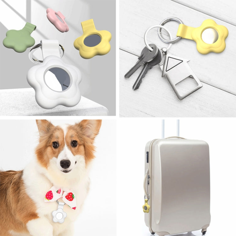 For AirTag 5pcs AT03 Tracker Case Positioning Anti-loss Device Storage Keychain Cover(White) - free shipping - PMc TechLife - Order now!