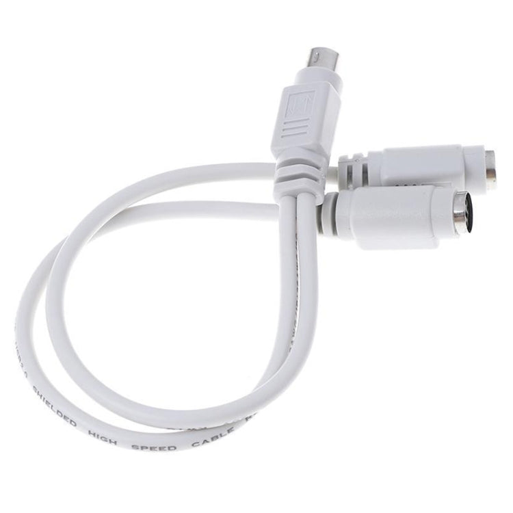 PS2 2pcs 1 to 2 Transfer Wiring Industrial Computer with Keyboard Mouse Interface(0.29m) - PS/2 Series by PMC TechLife | Online Shopping South Africa | PMC TechLife