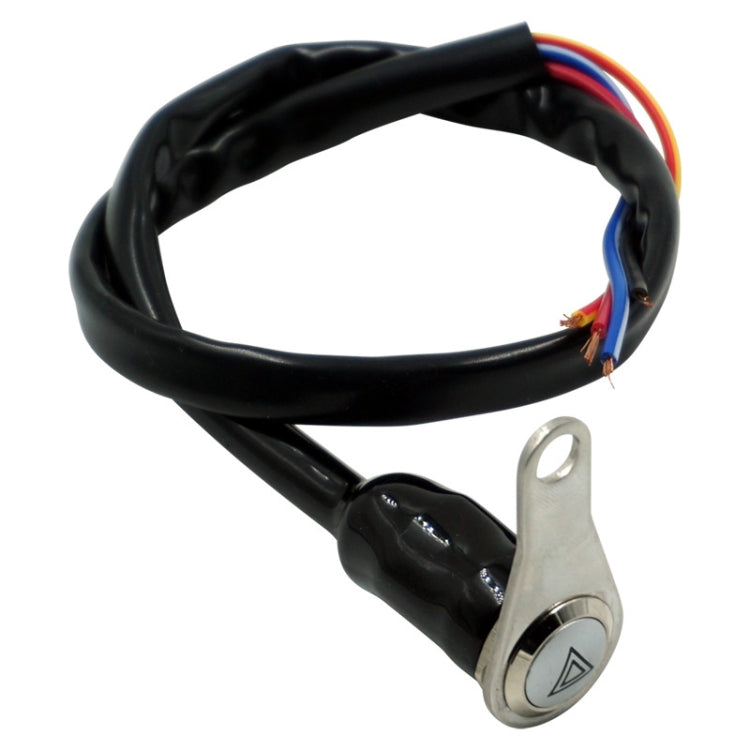 KG-057 Motorcycle Handlebar LED Self-lock Metal Button Dual Flash Switch With Light Ring - Electrical Instruments by PMC TechLife | Online Shopping South Africa | PMC TechLife | Buy Now Pay Later Mobicred