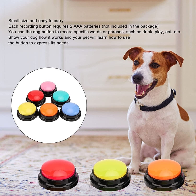 Pet Communication Button Dog Vocal Box Recording Vocalizer, Style: Recording Model(Rose Red) - Training Aids by PMC TechLife | Online Shopping South Africa | PMC TechLife | Buy Now Pay Later Mobicred
