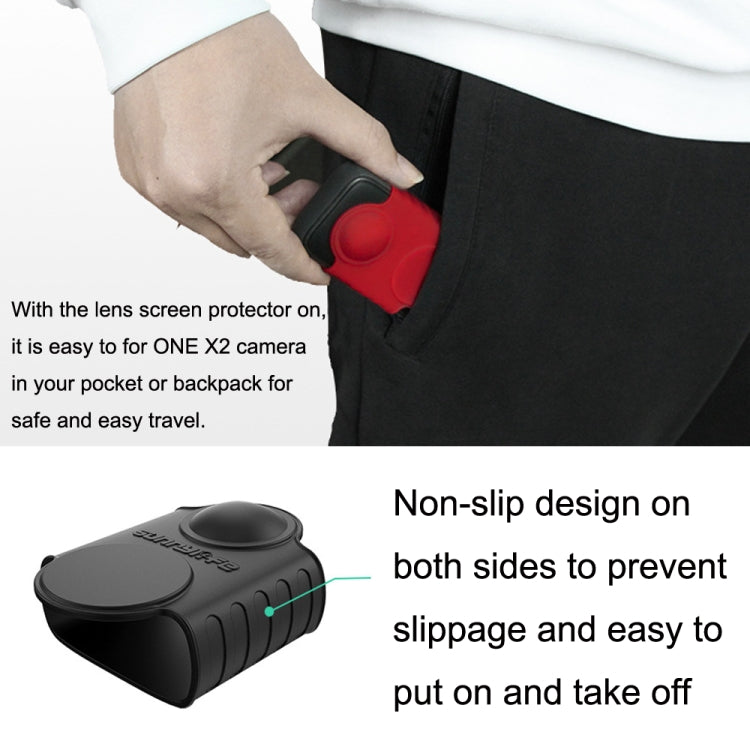 For Insta360 One X2 Sunnylife ST-Q9420 Silicone Protective Case Black Lens Screen Case - free shipping - PMC TechLife - Order now!