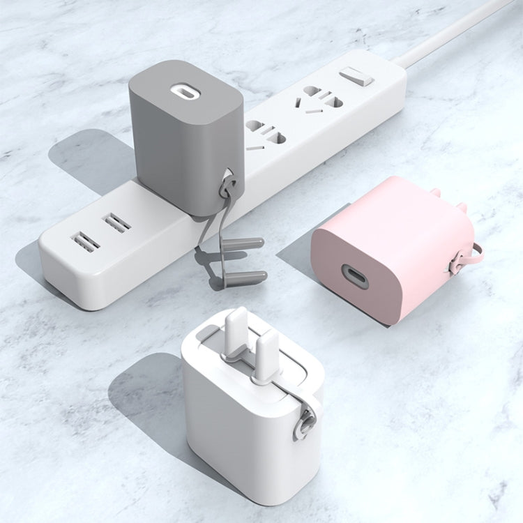 For Apple 5W AC01 Charger Silicone Protective Cover(White) - free shipping - PMC Jewellery - Order now!