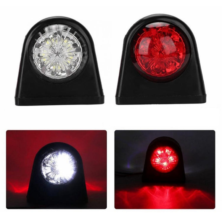 MK-249 10-30V 8LEDs Red And White Truck Round Side Light(Red White) - Running Lights by PMC TechLife | Online Shopping South Africa | PMC TechLife | Buy Now Pay Later Mobicred