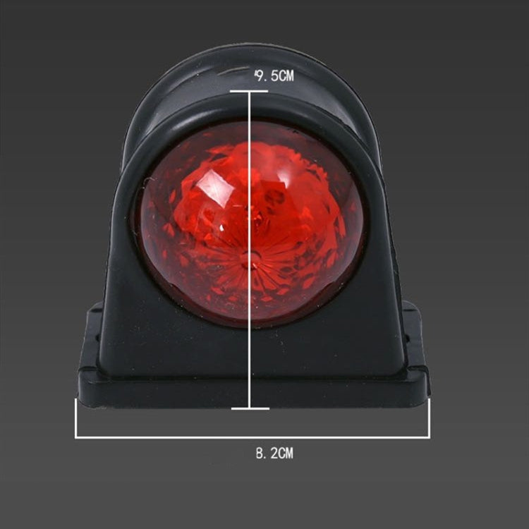 MK-249 10-30V 8LEDs Red And White Truck Round Side Light(Red White) - Running Lights by PMC TechLife | Online Shopping South Africa | PMC TechLife | Buy Now Pay Later Mobicred