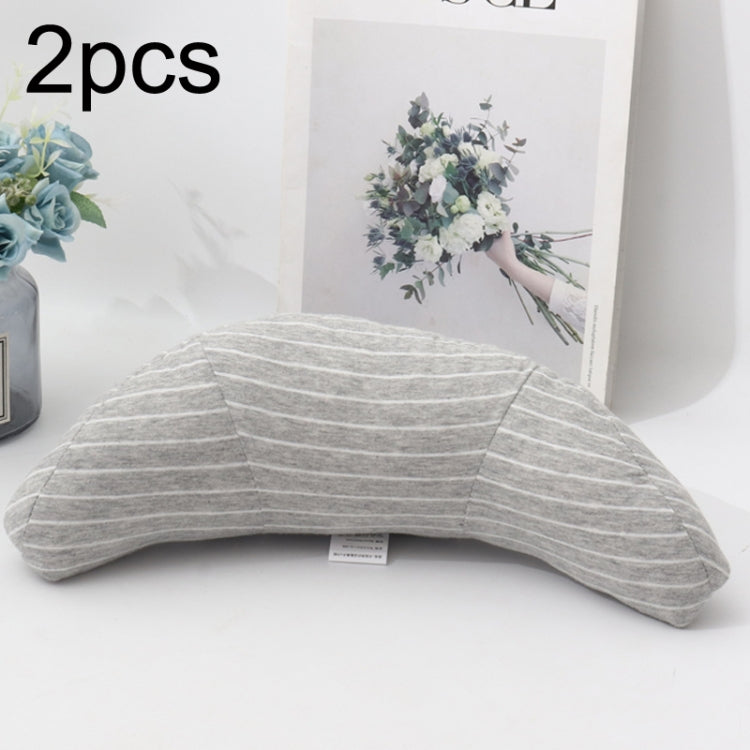 2pcs Children Neck Headrest Comfortable Shoulder Cover Car Neck Guard Pillow(Gray Strip) - Seat Accessories by PMC Jewellery | Online Shopping South Africa | PMC Jewellery | Buy Now Pay Later Mobicred