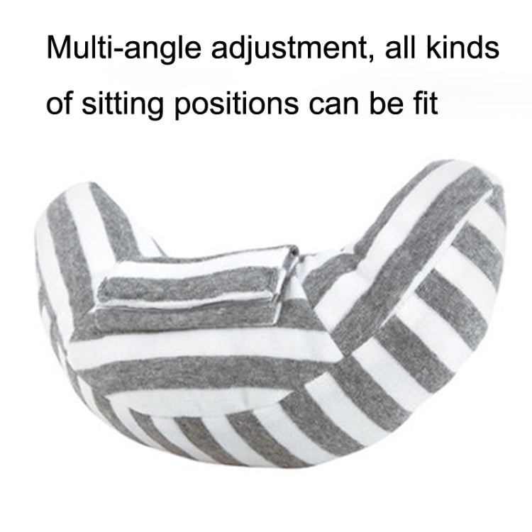 2pcs Children Neck Headrest Comfortable Shoulder Cover Car Neck Guard Pillow(Brown Stripe) - Seat Accessories by PMC Jewellery | Online Shopping South Africa | PMC Jewellery | Buy Now Pay Later Mobicred