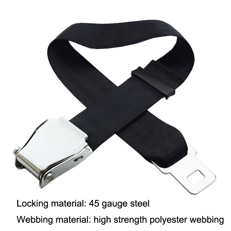 Two Point Aircraft Buckle Adjustable Seat Belt Extended Band(Gray) - free shipping - PMC TechLife - Order now!