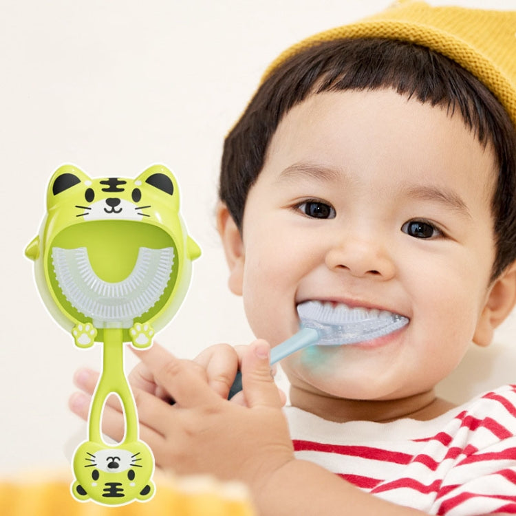 S8 2pcs Children Cartoon Animal Manual U-shaped Silicone Toothbrush for 2-12 Years Old(Blue Frog) - Toothbrushes by PMC TechLife | Online Shopping South Africa | PMC TechLife | Buy Now Pay Later Mobicred