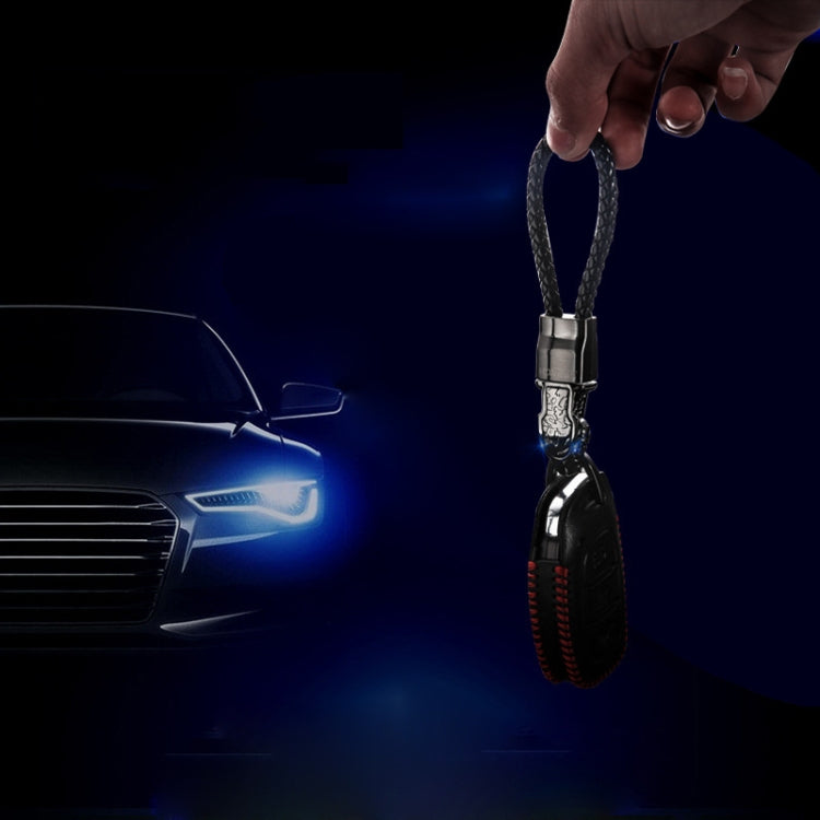 HONEST Diamond Encrusted Car Keychain Leather Cord Leopard Metal Keychain Pendant(Basic Gold) - Key Rings by HONEST | Online Shopping South Africa | PMC TechLife