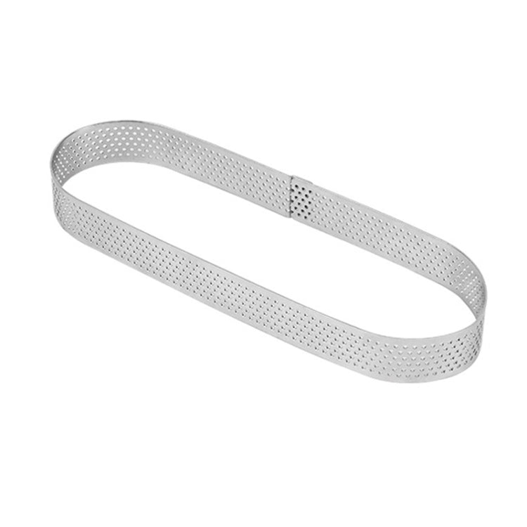 BN1006 Stainless Steel Mousse Circle Thickened Perforated Cake Mold DIY Baking Tools, Specification: Oval 4.7 inches - Food Molds by PMC TechLife | Online Shopping South Africa | PMC TechLife