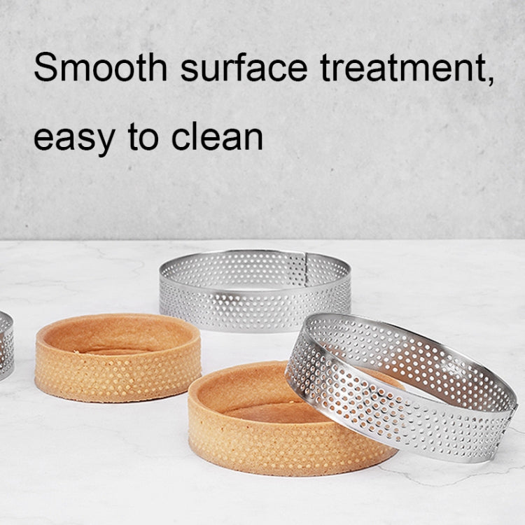 BN1006 Stainless Steel Mousse Circle Thickened Perforated Cake Mold DIY Baking Tools, Specification: Oval 4.7 inches - Food Molds by PMC TechLife | Online Shopping South Africa | PMC TechLife