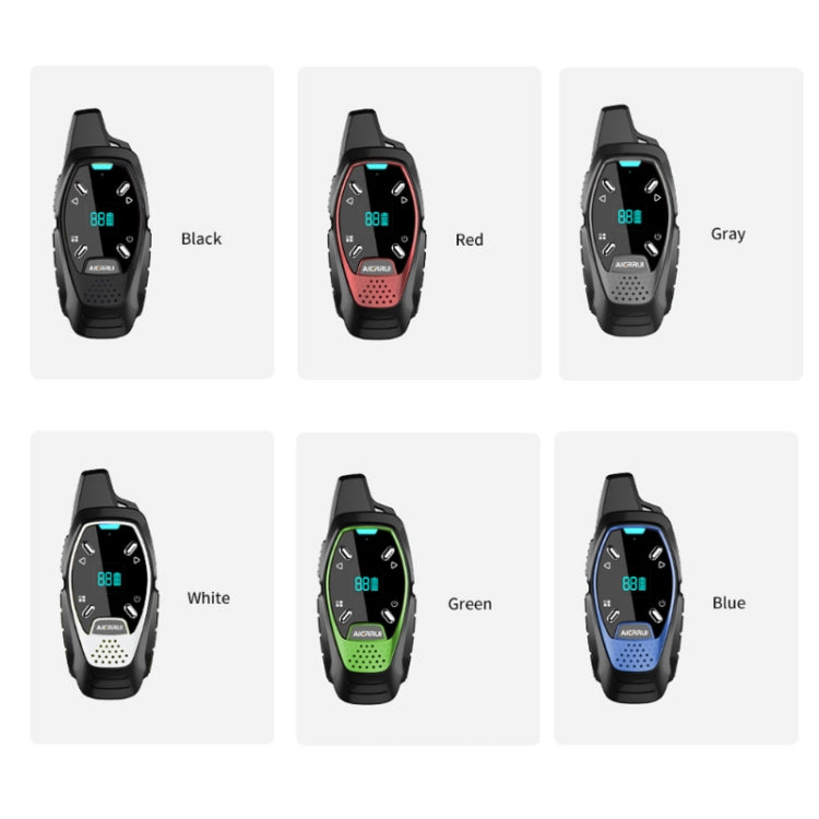 LED Display USB Charging Wireless Handheld Small Mini Walkie Talkie(Red) - Handheld Walkie Talkie by PMC TechLife | Online Shopping South Africa | PMC TechLife | Buy Now Pay Later Mobicred