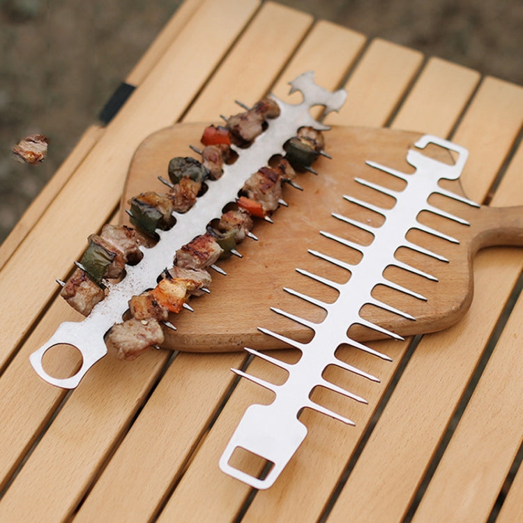 Outdoor Fish Bone Barbecue Steak 304 Stainless Steel Barbecue Stick(Cat Face Style) - Cookwares & Tablewares by PMC TechLife | Online Shopping South Africa | PMC TechLife | Buy Now Pay Later Mobicred