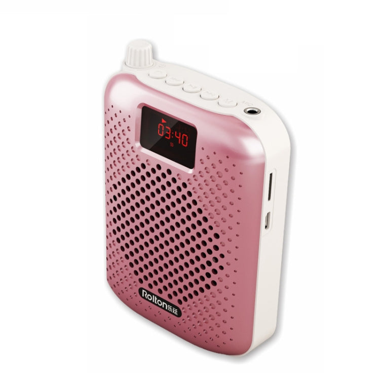 Rolton K500 Bluetooth Audio Speaker Megaphone Voice Amplifier Support FM TF Recording(Rose Gold) - Microphone by Rolton | Online Shopping South Africa | PMC TechLife | Buy Now Pay Later Mobicred