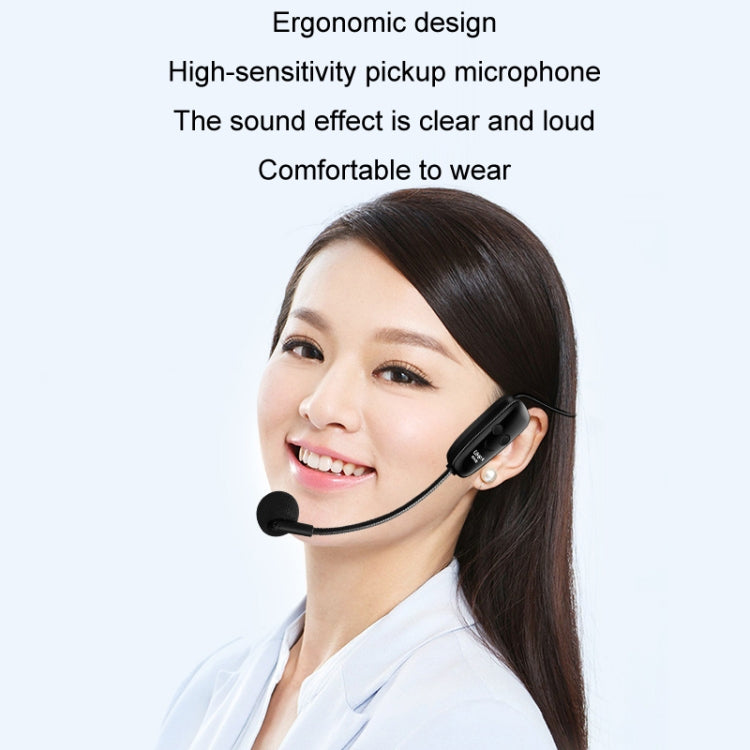 One For Two Outdoor Wireless Microphone Audio Headset Amplifier Loudspeaker(Black) - Microphone by PMC TechLife | Online Shopping South Africa | PMC TechLife | Buy Now Pay Later Mobicred