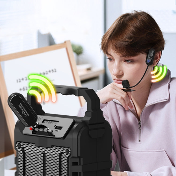 1 for 2 6.35mm Interface Wireless Head-Mounted Condenser Microphone Anti-Howling Loudspeaker - Microphone by PMC TechLife | Online Shopping South Africa | PMC TechLife | Buy Now Pay Later Mobicred