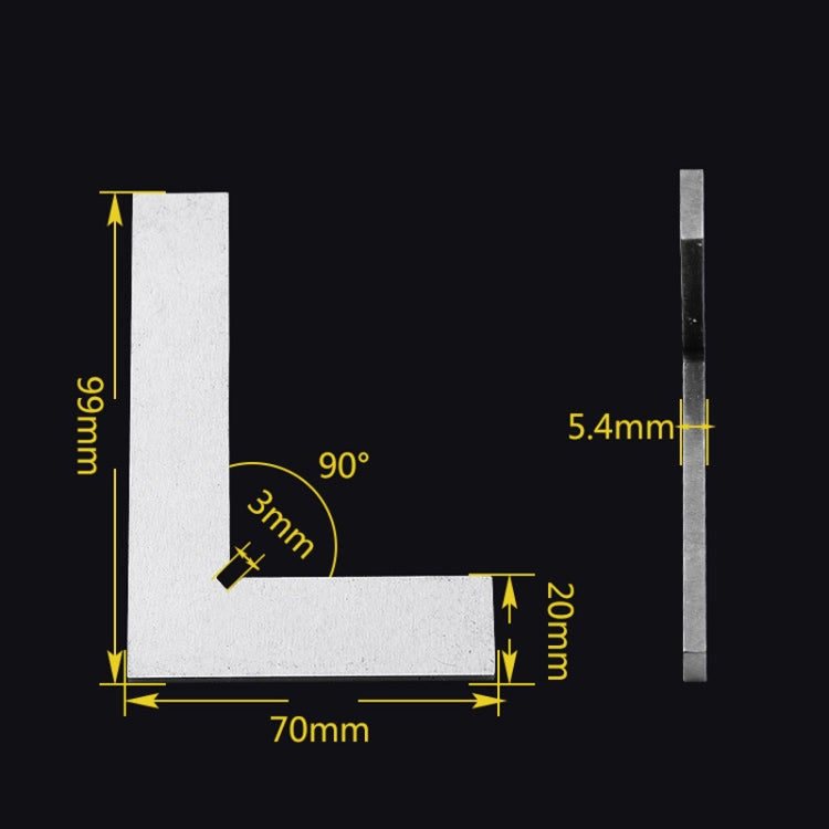 100x70cm Knife Angle Ruler 90 Degree High Precision Carbon Steel Right Angle Ruler - Measuring Tools by PMC TechLife | Online Shopping South Africa | PMC TechLife | Buy Now Pay Later Mobicred