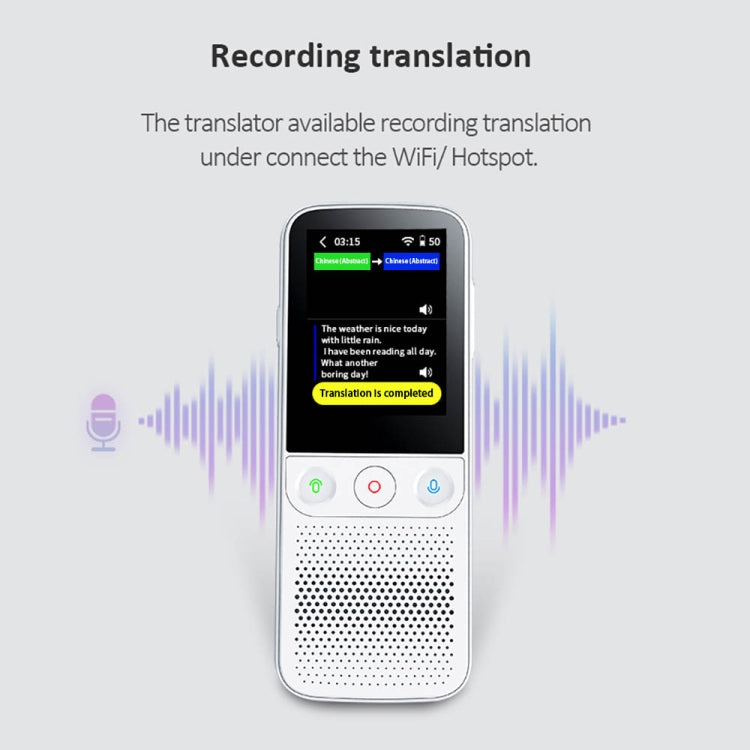 T10Pro Wifi Artificial Intelligence Photo / Recording Translating Machine Supports 138 Languages(White) -  by PMC TechLife | Online Shopping South Africa | PMC TechLife | Buy Now Pay Later Mobicred