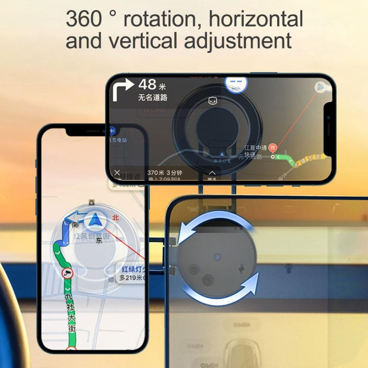 D27 Car Magnetic Telescopic Folding Navigation Mobile Phone Holder(Black) - Car Holders by PMC TechLife | Online Shopping South Africa | PMC TechLife | Buy Now Pay Later Mobicred