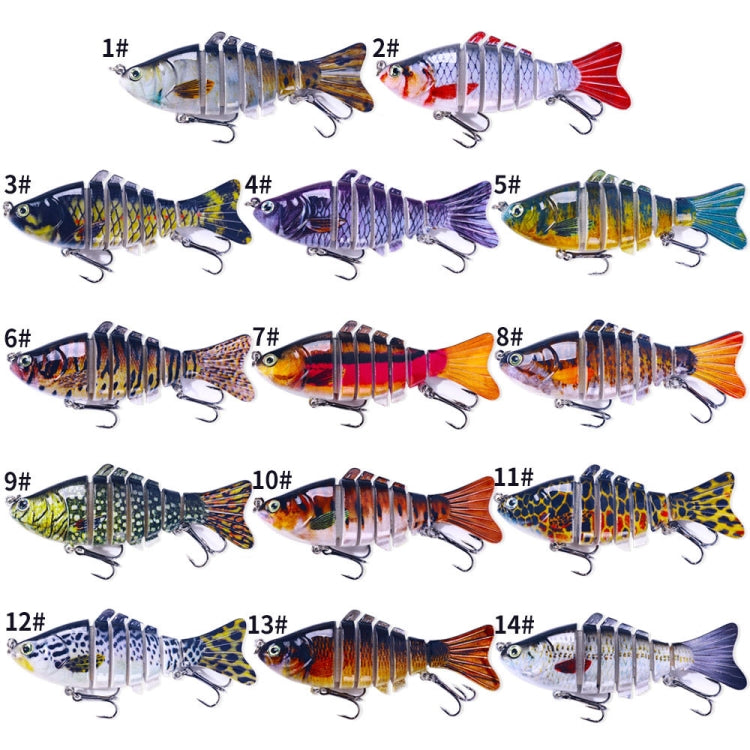 HENGJIA JM062 7 Section Fish Fake Lures VIB Minnow Fishing Lures, Size: 10cm 15g(8) - free shipping - PMC TechLife - Order now!