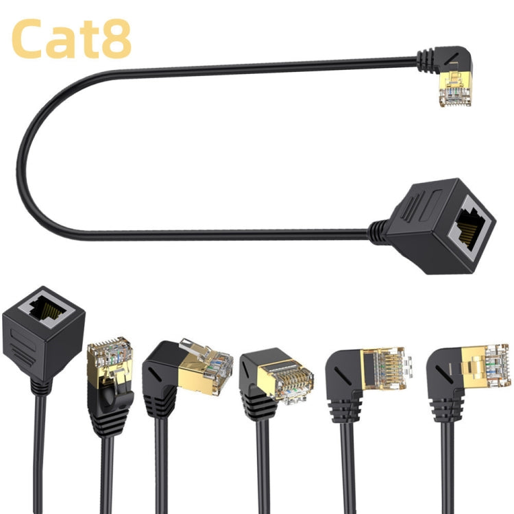 Straight Head 1m Cat 8 10G Transmission RJ45 Male To Female Computer Network Cable Extension Cable(Black) - Lan Cable and Tools by PMC TechLife | Online Shopping South Africa | PMC TechLife