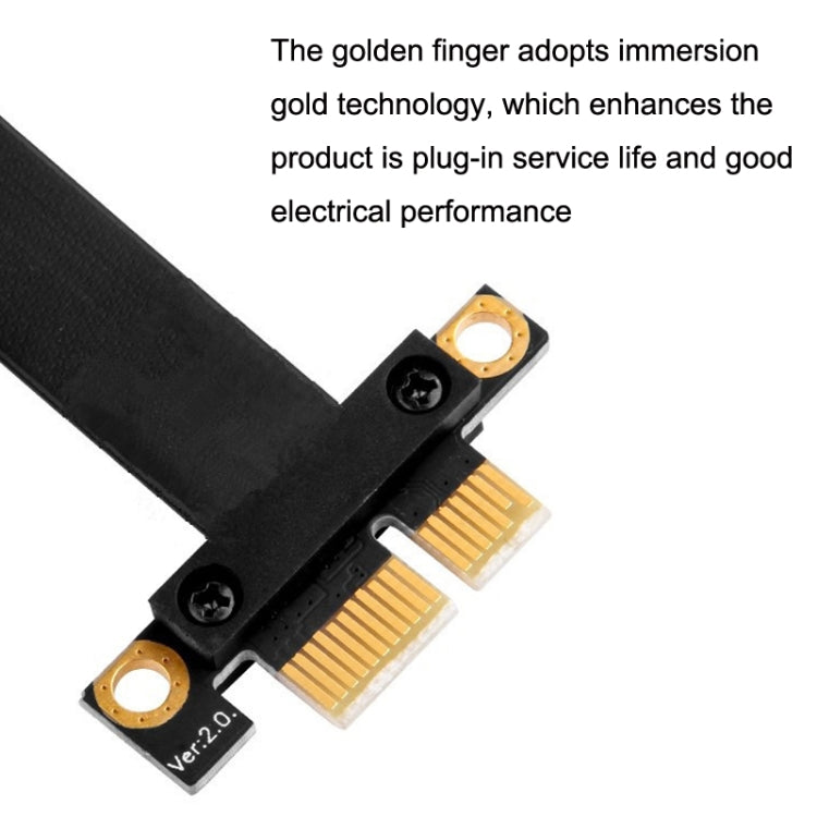 PCI-E 3.0 1X 180-degree Graphics Card Wireless Network Card Adapter Block Extension Cable, Length: 15cm - PCIE Cable by PMC TechLife | Online Shopping South Africa | PMC TechLife | Buy Now Pay Later Mobicred