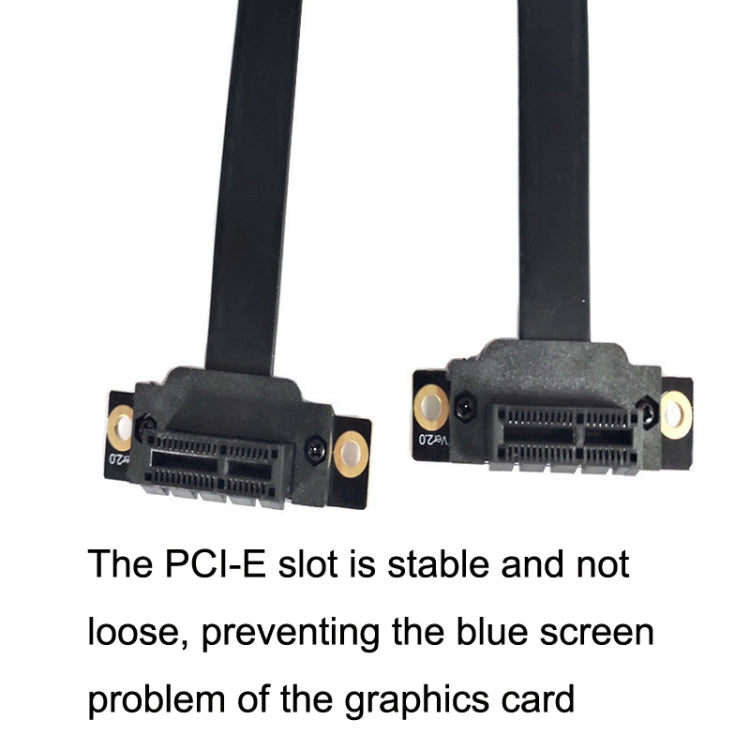 PCI-E 3.0 1X 180-degree Graphics Card Wireless Network Card Adapter Block Extension Cable, Length: 50cm - PCIE Cable by PMC TechLife | Online Shopping South Africa | PMC TechLife