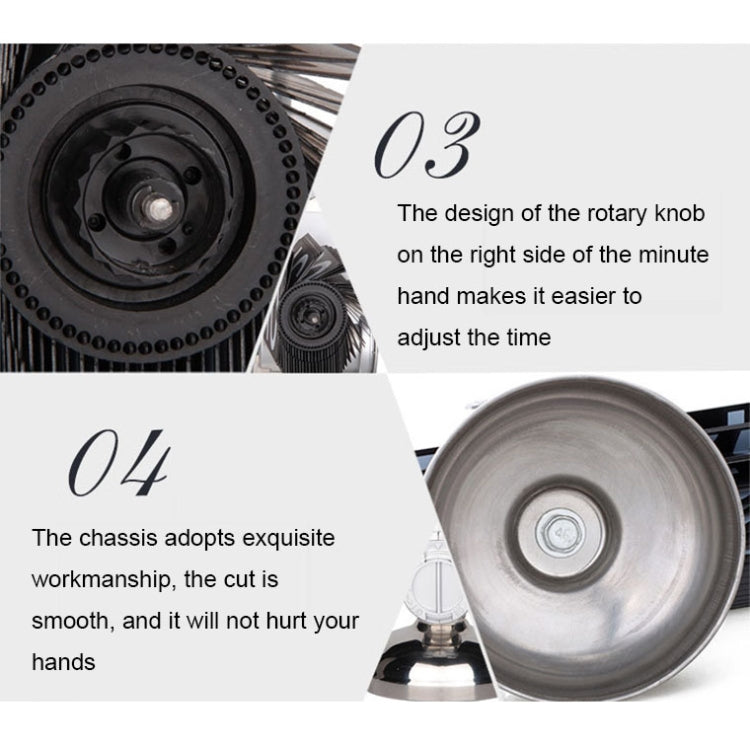 HY-F001 Auto-turning Balance-shaped Clock Home Decorative Flop Clock, Spec: Double (White) - free shipping - PMc TechLife - Order now!