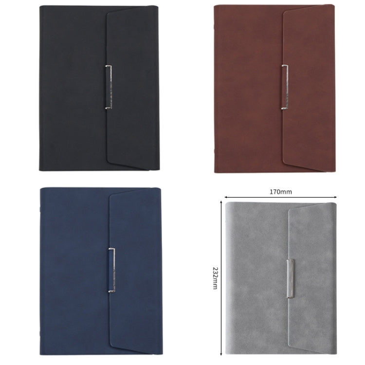 6 Hole Three Fold Loose-leaf Case A5 Business Notebook Office Stationery Notepad(Grey) - Notebooks by PMc TechLife | Online Shopping South Africa | PMc TechLife | Buy Now Pay Later Mobicred