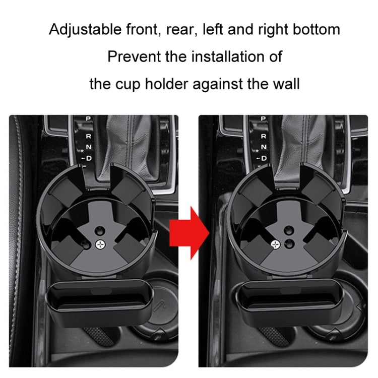 2 in 1 Car Center Console Water Cup Holder Multi-purpose Storage Box(Black) - free shipping - PMC TechLife - Order now!