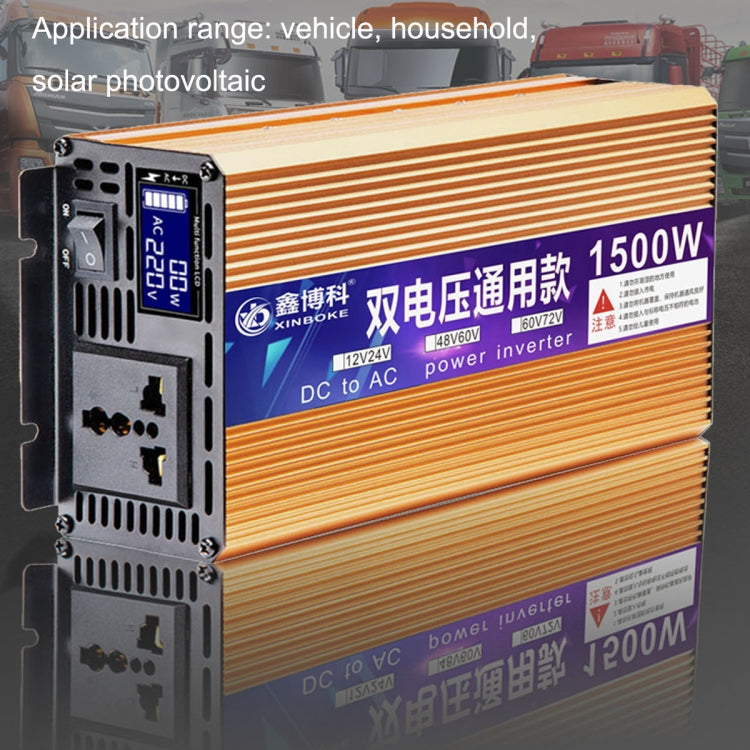 XINBOKE Universal Positive Wave Car Inverter Home Solar Inverter 12V/24V 1500W To 220V 700W - Modified Square Wave by PMC TechLife | Online Shopping South Africa | PMC TechLife | Buy Now Pay Later Mobicred