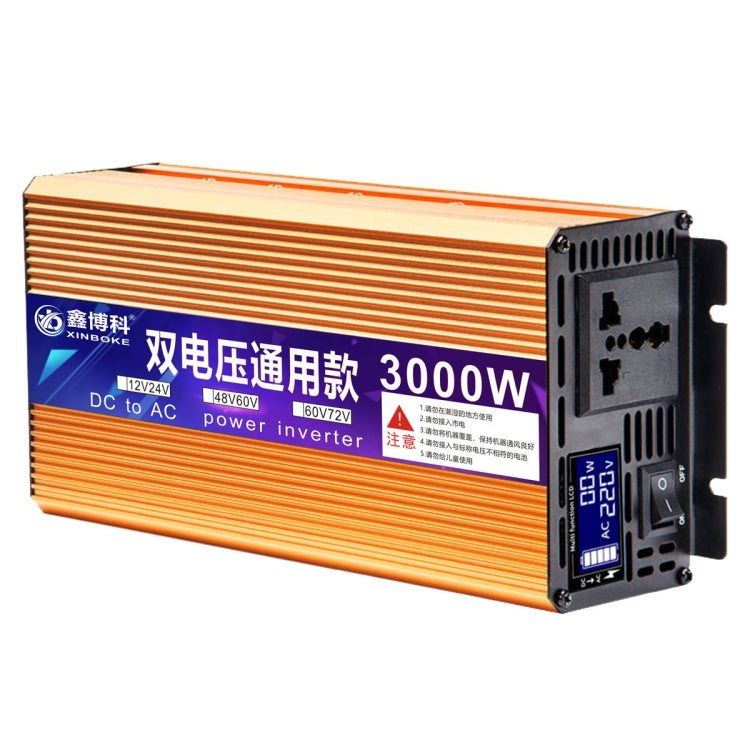 XINBOKE Universal Positive Wave Car Inverter Home Solar Inverter 48V/60V 3000W To 220V 1200W - Modified Square Wave by PMC TechLife | Online Shopping South Africa | PMC TechLife | Buy Now Pay Later Mobicred