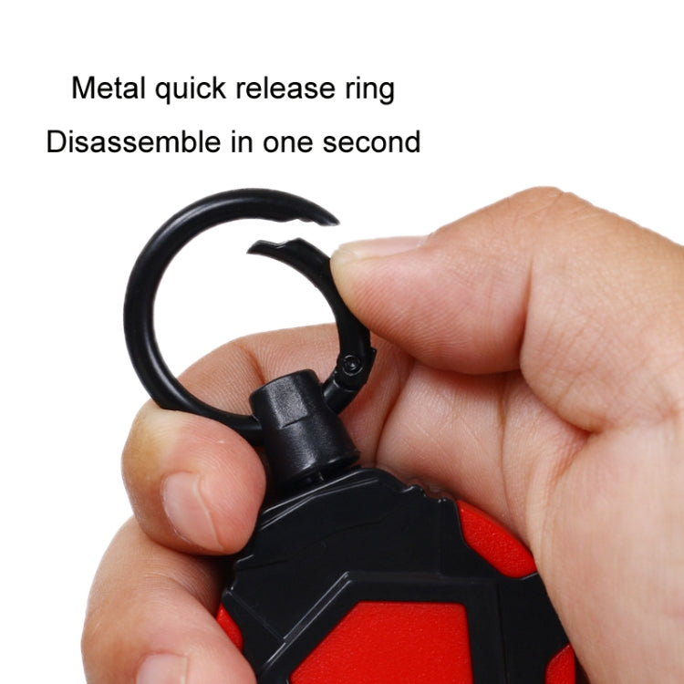 Telescopic High Resilience Steel Wire Rope Metal Anti-theft Buckle(Quick Release Ring Black Red) - Hooks by PMC TechLife | Online Shopping South Africa | PMC TechLife | Buy Now Pay Later Mobicred