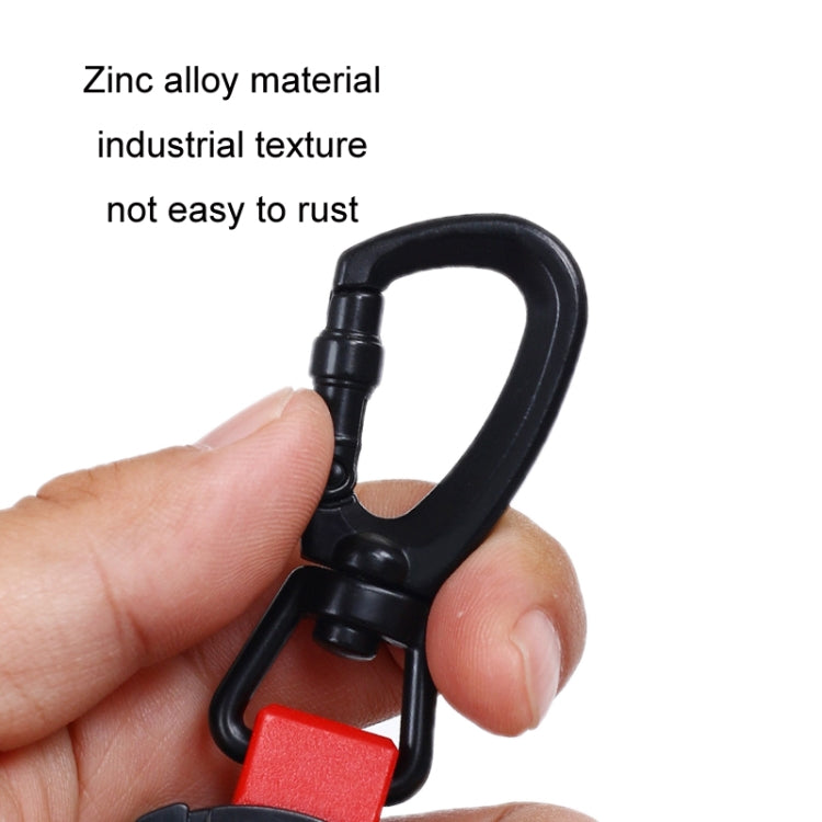 Telescopic High Resilience Steel Wire Rope Metal Anti-theft Buckle(Quick Release Ring Black White) - Hooks by PMC TechLife | Online Shopping South Africa | PMC TechLife | Buy Now Pay Later Mobicred