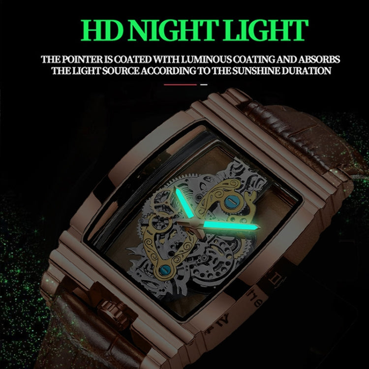 BINBOND B5011 Gear Hollow Outdoor Waterproof Luminous Men Business Watches(Black Steel Steel Strap) - free shipping - PMC TechLife - Order now!