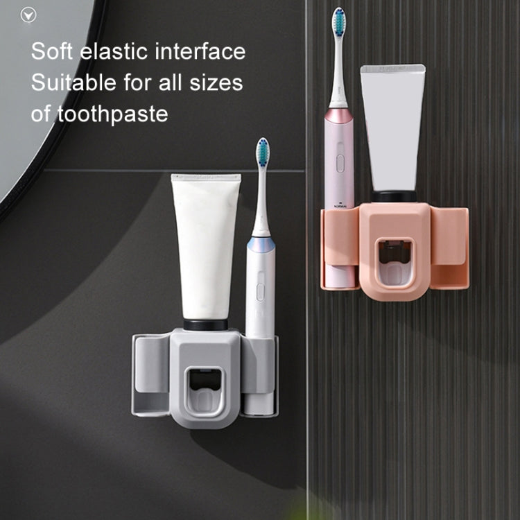 Electric Toothbrush Holder Automatic Toothpaste Squeezer Bathroom Wall Mounted Toothpaste Holder(White) - Toothpaste Squeezing Device by PMC TechLife | Online Shopping South Africa | PMC TechLife