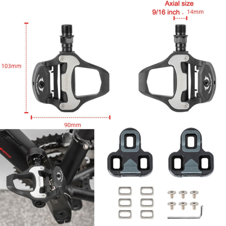 PROMEND PD-R95P 1pair Pedalway Road Bicycle Self-lock With Lock Film Nylon Lock Light Amount Foot Pedal(Black) - free shipping - PMc TechLife - Order now!